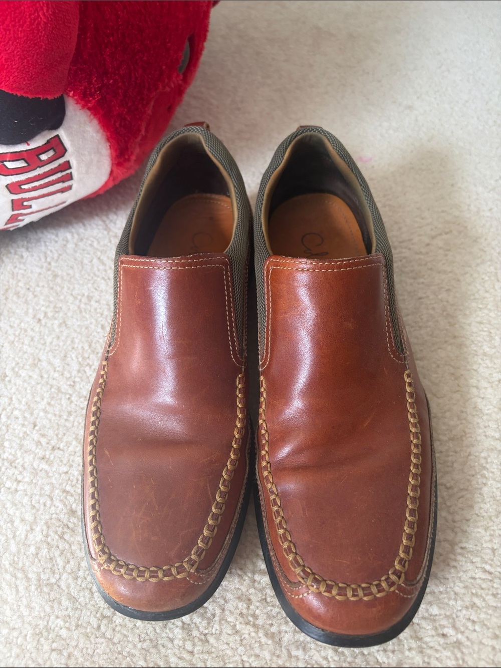 Men's Casual Brown Leather Slip-On Loafers